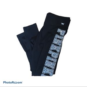 PINK Victoria’s Secret Black Jeweled Leggings Lg